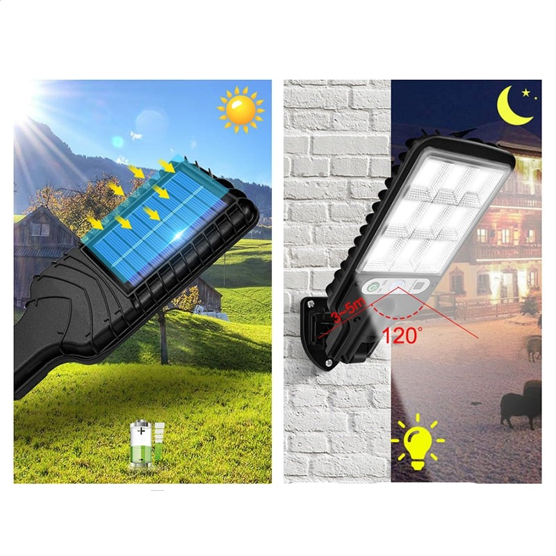 Lâmpada Refletor Solar LED - Sensor de Movimento