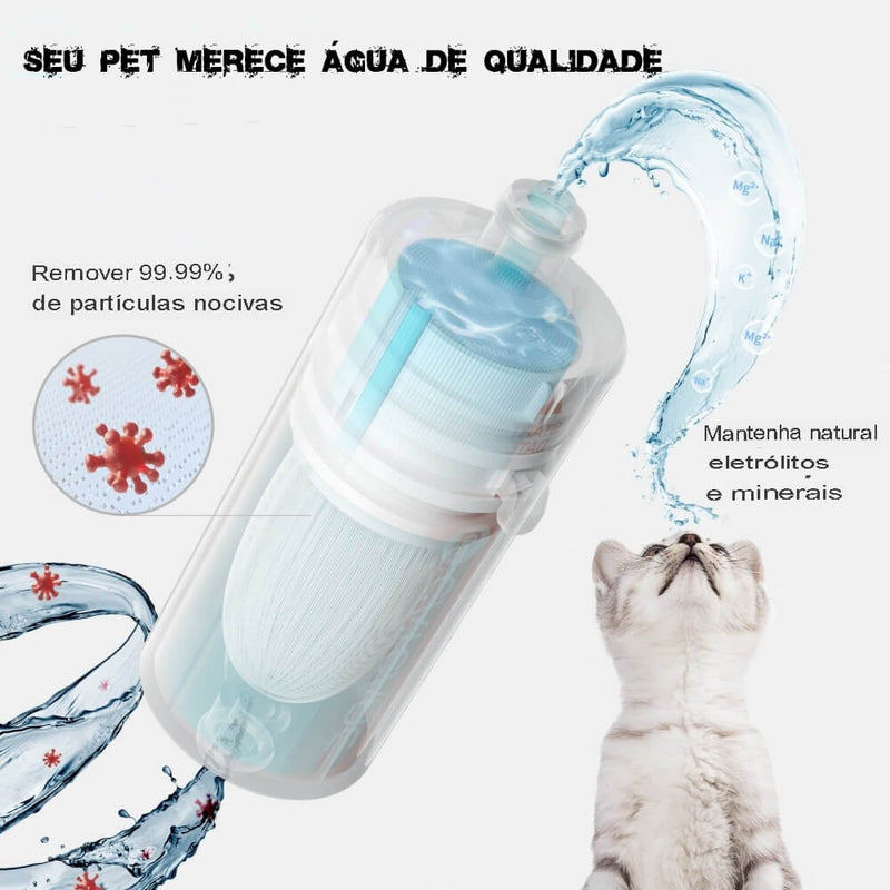 Fonte de água automática para animais de estimação com tecnologia de filtragem